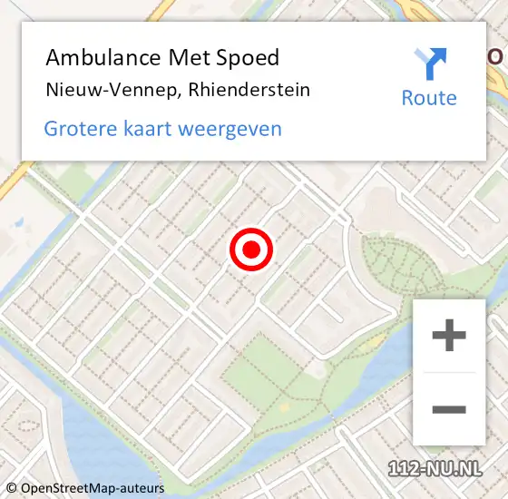 Locatie op kaart van de 112 melding: Ambulance Met Spoed Naar Nieuw-Vennep, Rhienderstein op 28 juni 2023 07:28