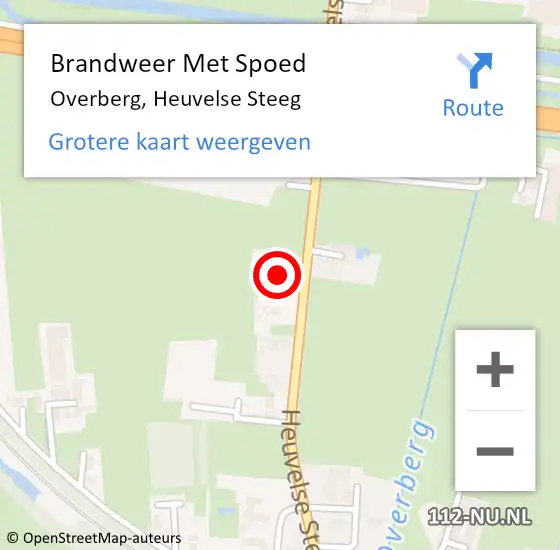 Locatie op kaart van de 112 melding: Brandweer Met Spoed Naar Overberg, Heuvelse Steeg op 28 juni 2023 08:22