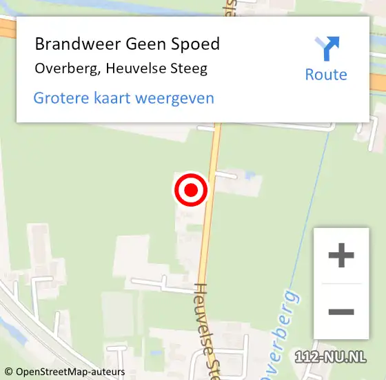 Locatie op kaart van de 112 melding: Brandweer Geen Spoed Naar Overberg, Heuvelse Steeg op 28 juni 2023 08:26
