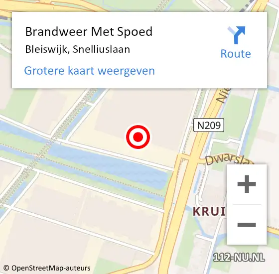 Locatie op kaart van de 112 melding: Brandweer Met Spoed Naar Bleiswijk, Snelliuslaan op 28 juni 2023 15:00