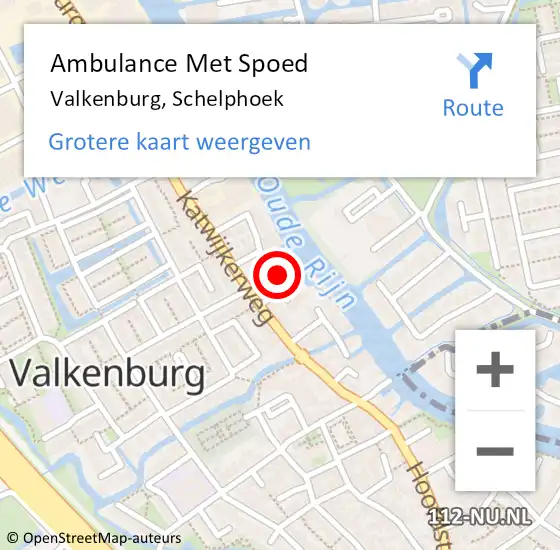 Locatie op kaart van de 112 melding: Ambulance Met Spoed Naar Valkenburg, Schelphoek op 28 juni 2023 19:51