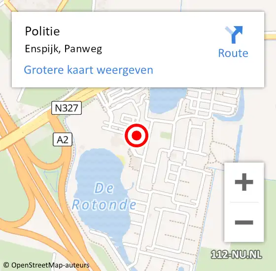 Locatie op kaart van de 112 melding: Politie Enspijk, Panweg op 28 juni 2023 21:07