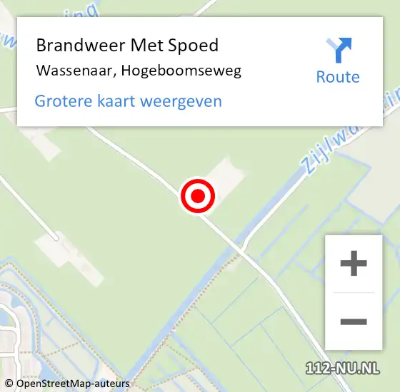 Locatie op kaart van de 112 melding: Brandweer Met Spoed Naar Wassenaar, Hogeboomseweg op 28 juni 2023 22:37