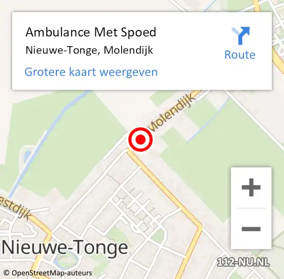 Locatie op kaart van de 112 melding: Ambulance Met Spoed Naar Nieuwe-Tonge, Molendijk op 29 juni 2023 05:42