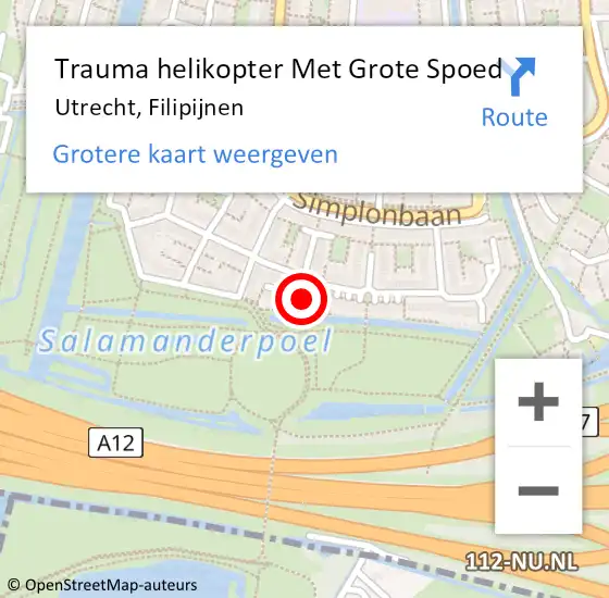 Locatie op kaart van de 112 melding: Trauma helikopter Met Grote Spoed Naar Utrecht, Filipijnen op 29 juni 2023 06:36