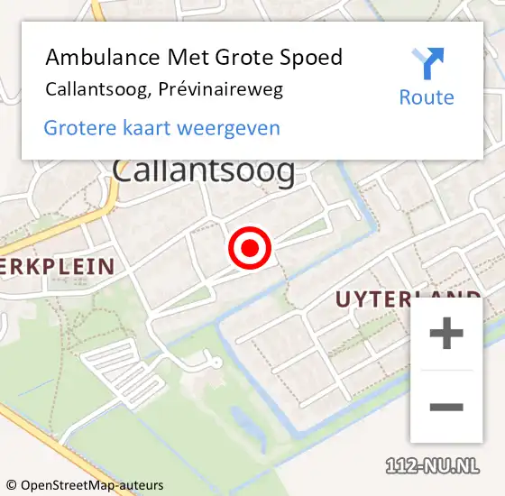 Locatie op kaart van de 112 melding: Ambulance Met Grote Spoed Naar Callantsoog, Prévinaireweg op 29 juni 2023 08:22