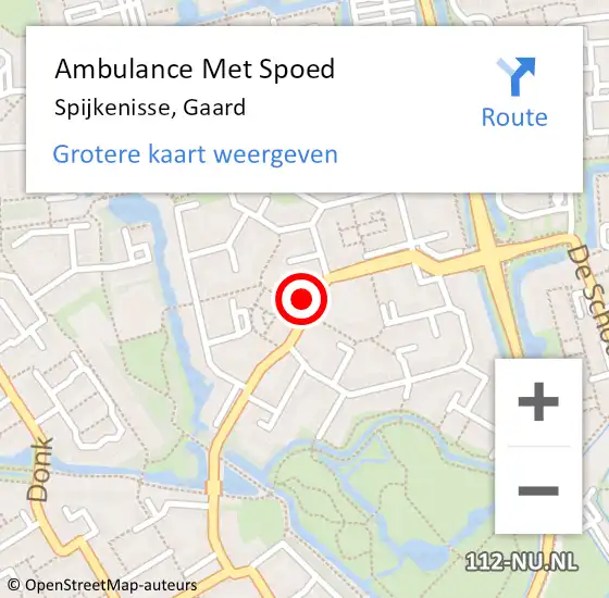 Locatie op kaart van de 112 melding: Ambulance Met Spoed Naar Spijkenisse, Gaard op 29 juni 2023 14:10