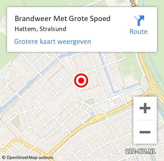 Locatie op kaart van de 112 melding: Brandweer Met Grote Spoed Naar Hattem, Stralsund op 29 juni 2023 15:48