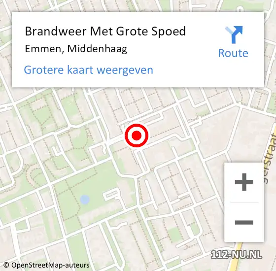 Locatie op kaart van de 112 melding: Brandweer Met Grote Spoed Naar Emmen, Middenhaag op 29 juni 2023 17:10