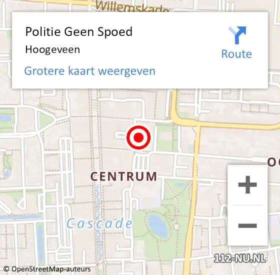 Locatie op kaart van de 112 melding: Politie Geen Spoed Naar Hoogeveen op 29 juni 2023 17:32