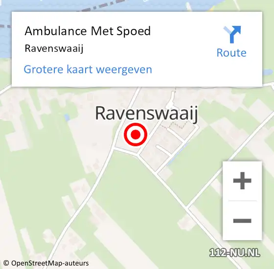 Locatie op kaart van de 112 melding: Ambulance Met Spoed Naar Ravenswaaij op 29 juni 2023 17:41
