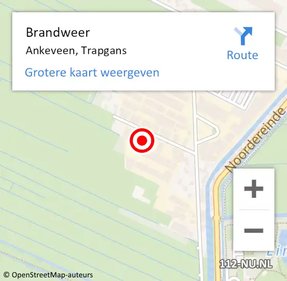 Locatie op kaart van de 112 melding: Brandweer Ankeveen, Trapgans op 29 juni 2023 19:36