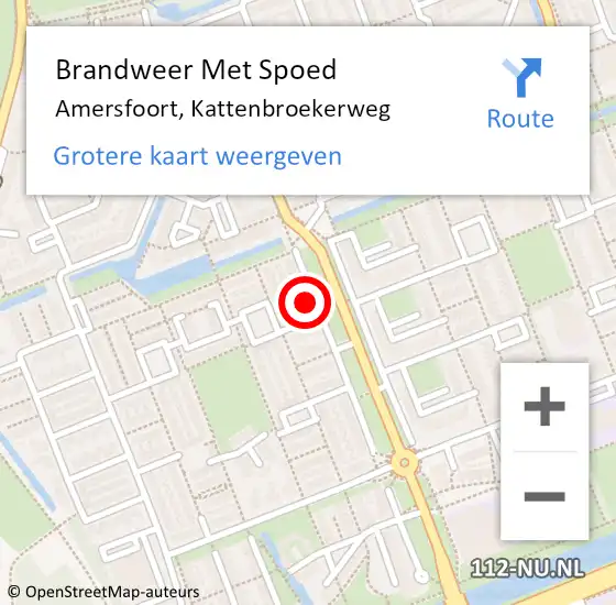 Locatie op kaart van de 112 melding: Brandweer Met Spoed Naar Amersfoort, Kattenbroekerweg op 29 juni 2023 21:37