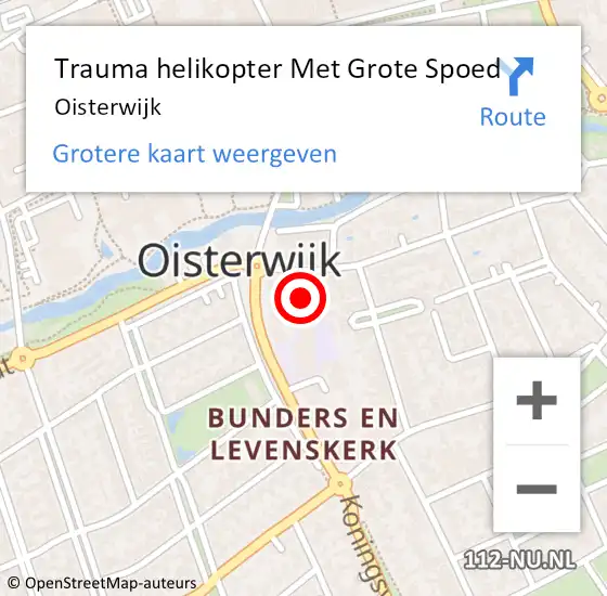 Locatie op kaart van de 112 melding: Trauma helikopter Met Grote Spoed Naar Oisterwijk op 29 juni 2023 23:27