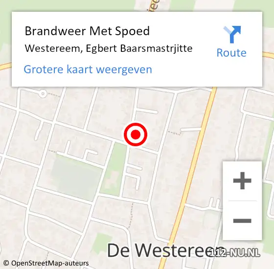 Locatie op kaart van de 112 melding: Brandweer Met Spoed Naar Westereem, Egbert Baarsmastrjitte op 30 juni 2023 06:28