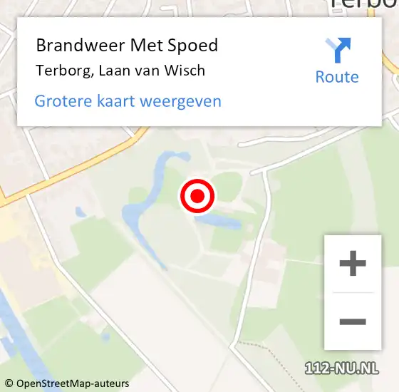 Locatie op kaart van de 112 melding: Brandweer Met Spoed Naar Terborg, Laan van Wisch op 30 juni 2023 15:06