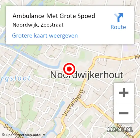 Locatie op kaart van de 112 melding: Ambulance Met Grote Spoed Naar Noordwijk, Zeestraat op 30 juni 2023 15:07