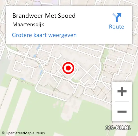 Locatie op kaart van de 112 melding: Brandweer Met Spoed Naar Maartensdijk op 30 juni 2023 19:00