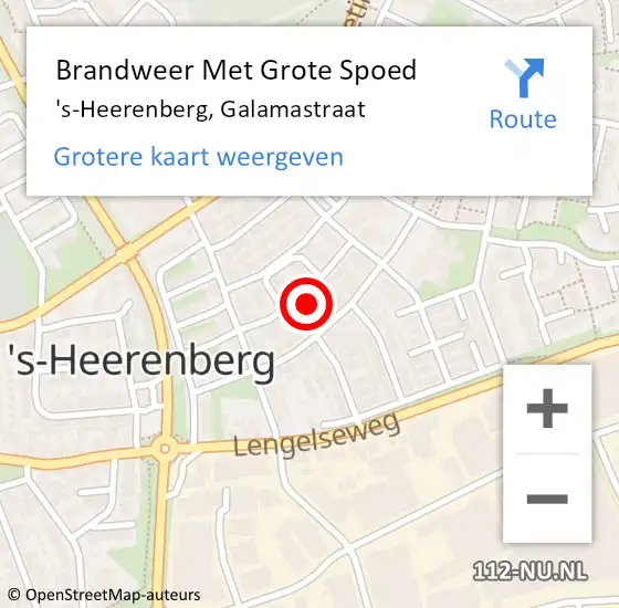 Locatie op kaart van de 112 melding: Brandweer Met Grote Spoed Naar 's-Heerenberg, Galamastraat op 30 juni 2023 20:05