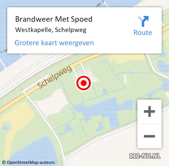 Locatie op kaart van de 112 melding: Brandweer Met Spoed Naar Westkapelle, Schelpweg op 30 juni 2023 22:01
