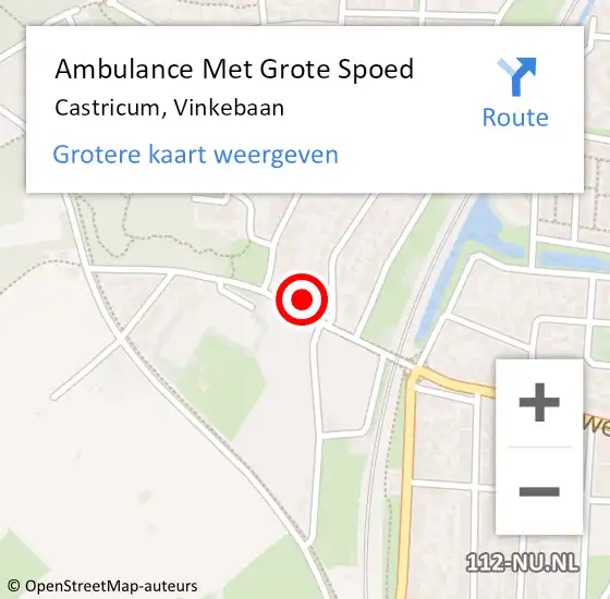 Locatie op kaart van de 112 melding: Ambulance Met Grote Spoed Naar Castricum, Vinkebaan op 30 juni 2023 23:02