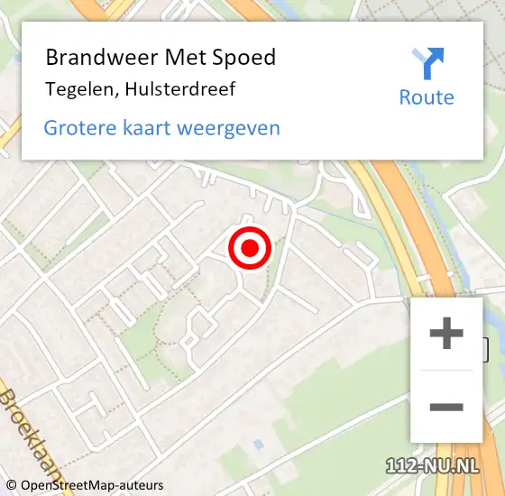 Locatie op kaart van de 112 melding: Brandweer Met Spoed Naar Tegelen, Hulsterdreef op 30 juni 2023 23:14