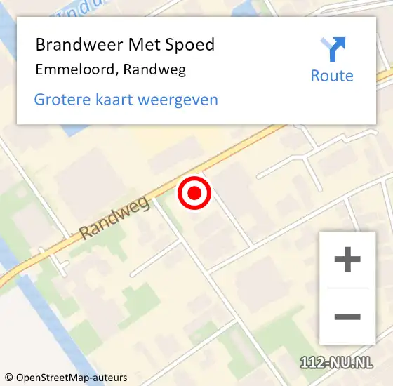 Locatie op kaart van de 112 melding: Brandweer Met Spoed Naar Emmeloord, Randweg op 1 juli 2023 05:13