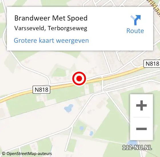 Locatie op kaart van de 112 melding: Brandweer Met Spoed Naar Varsseveld, Terborgseweg op 1 juli 2023 09:43