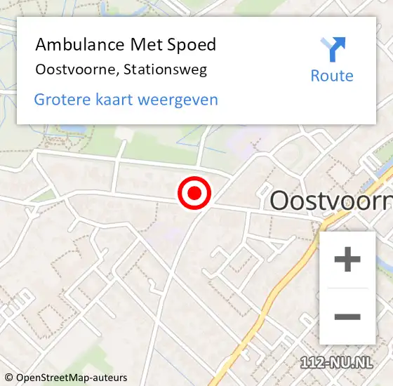 Locatie op kaart van de 112 melding: Ambulance Met Spoed Naar Oostvoorne, Stationsweg op 1 juli 2023 12:30