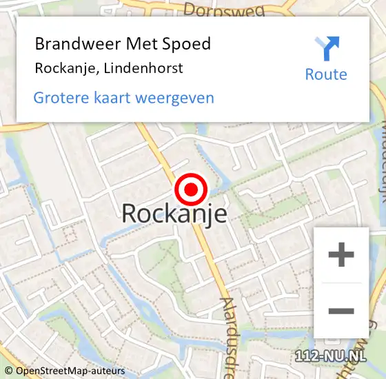 Locatie op kaart van de 112 melding: Brandweer Met Spoed Naar Rockanje, Lindenhorst op 13 oktober 2013 09:26