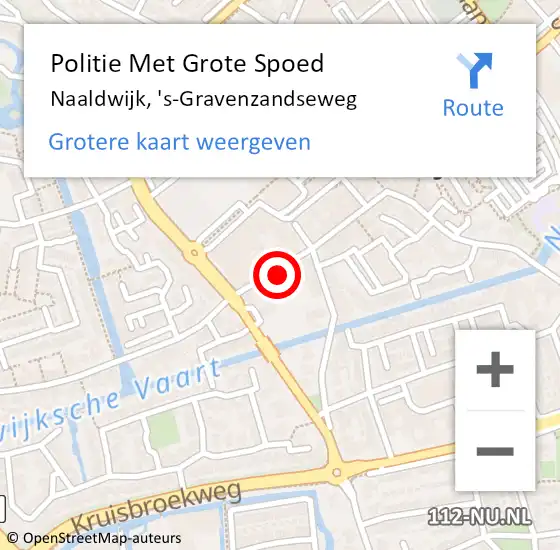 Locatie op kaart van de 112 melding: Politie Met Grote Spoed Naar Naaldwijk, 's-Gravenzandseweg op 2 juli 2023 00:02