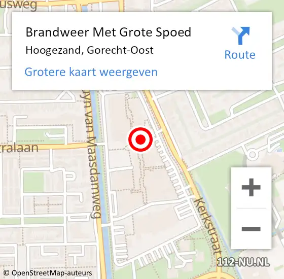 Locatie op kaart van de 112 melding: Brandweer Met Grote Spoed Naar Hoogezand, Gorecht-Oost op 2 juli 2023 16:42