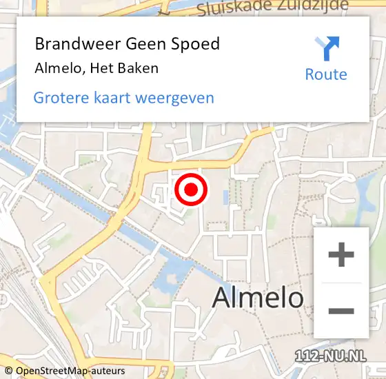 Locatie op kaart van de 112 melding: Brandweer Geen Spoed Naar Almelo, Het Baken op 2 juli 2023 20:34