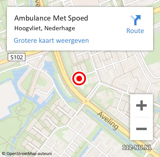 Locatie op kaart van de 112 melding: Ambulance Met Spoed Naar Hoogvliet, Nederhage op 2 juli 2023 21:57