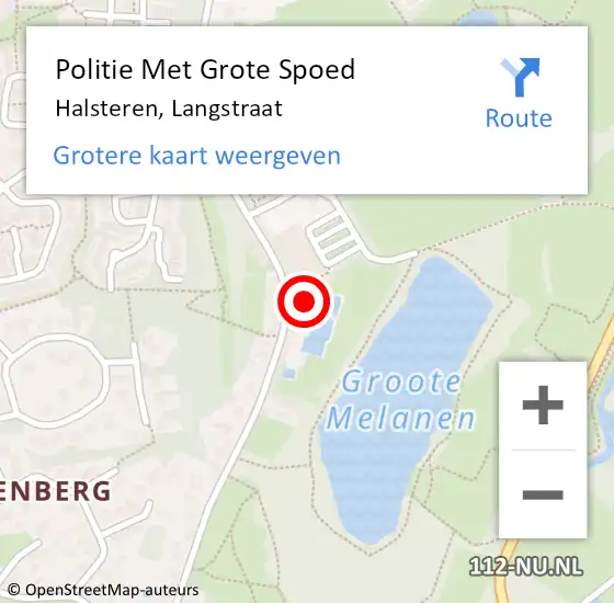 Locatie op kaart van de 112 melding: Politie Met Grote Spoed Naar Halsteren, Langstraat op 3 juli 2023 08:16