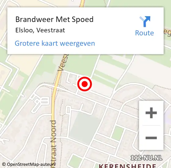 Locatie op kaart van de 112 melding: Brandweer Met Spoed Naar Elsloo, Veestraat op 3 juli 2023 11:39