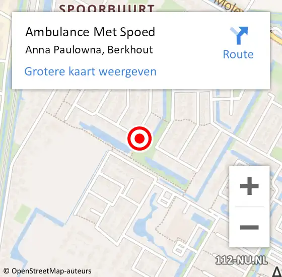 Locatie op kaart van de 112 melding: Ambulance Met Spoed Naar Anna Paulowna, Berkhout op 3 juli 2023 11:58