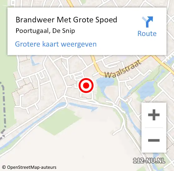 Locatie op kaart van de 112 melding: Brandweer Met Grote Spoed Naar Poortugaal, De Snip op 3 juli 2023 12:57