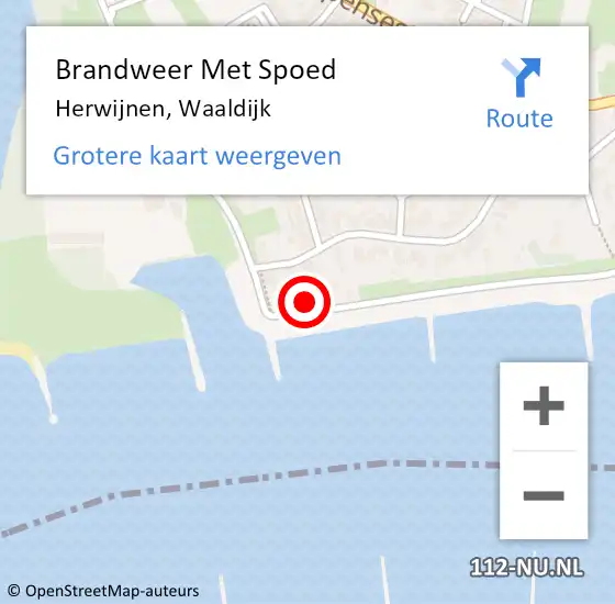 Locatie op kaart van de 112 melding: Brandweer Met Spoed Naar Herwijnen, Waaldijk op 3 juli 2023 18:32