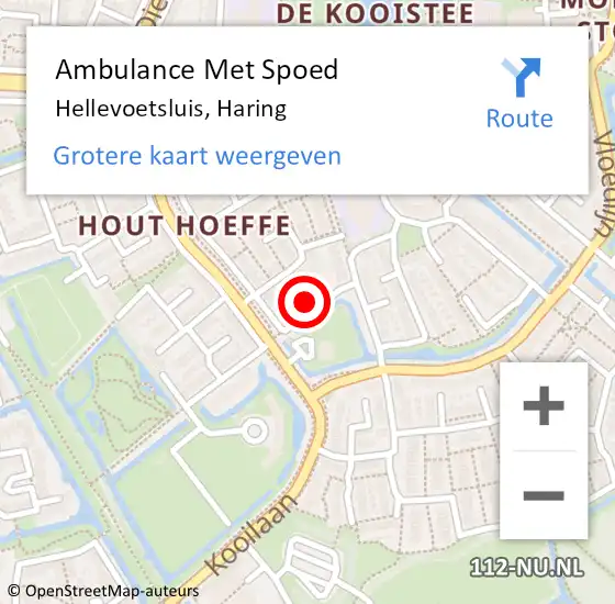 Locatie op kaart van de 112 melding: Ambulance Met Spoed Naar Hellevoetsluis, Haring op 3 juli 2023 20:34