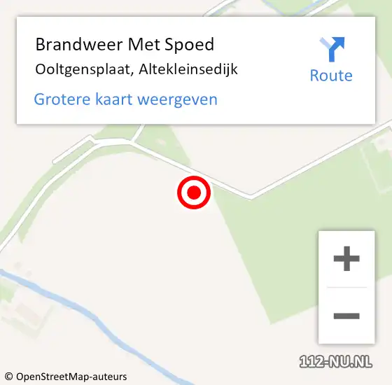 Locatie op kaart van de 112 melding: Brandweer Met Spoed Naar Ooltgensplaat, Altekleinsedijk op 3 juli 2023 21:26