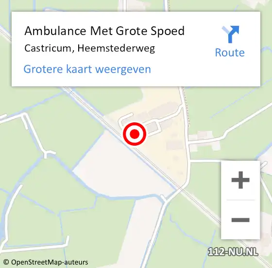 Locatie op kaart van de 112 melding: Ambulance Met Grote Spoed Naar Castricum, Heemstederweg op 3 juli 2023 22:29