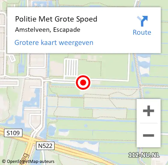 Locatie op kaart van de 112 melding: Politie Met Grote Spoed Naar Amstelveen, Escapade op 3 juli 2023 23:44