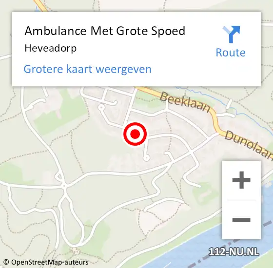 Locatie op kaart van de 112 melding: Ambulance Met Grote Spoed Naar Heveadorp op 4 juli 2023 12:20