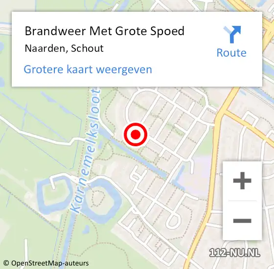 Locatie op kaart van de 112 melding: Brandweer Met Grote Spoed Naar Naarden, Schout op 4 juli 2023 12:24