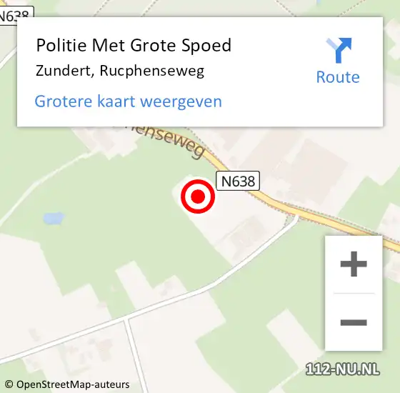 Locatie op kaart van de 112 melding: Politie Met Grote Spoed Naar Zundert, Rucphenseweg op 4 juli 2023 16:31
