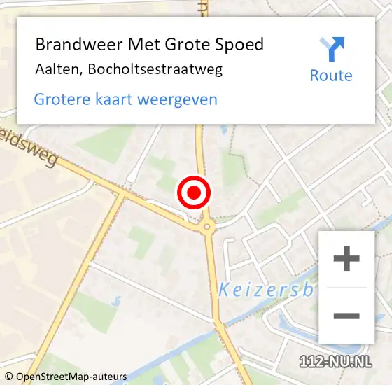 Locatie op kaart van de 112 melding: Brandweer Met Grote Spoed Naar Aalten, Bocholtsestraatweg op 4 juli 2023 20:24