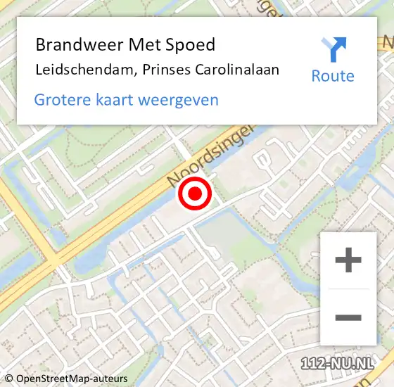 Locatie op kaart van de 112 melding: Brandweer Met Spoed Naar Leidschendam, Prinses Carolinalaan op 4 juli 2023 22:11