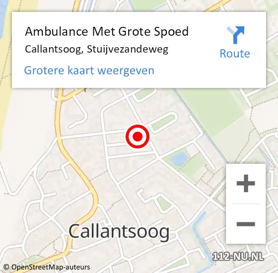 Locatie op kaart van de 112 melding: Ambulance Met Grote Spoed Naar Callantsoog, Stuijvezandeweg op 5 juli 2023 01:05