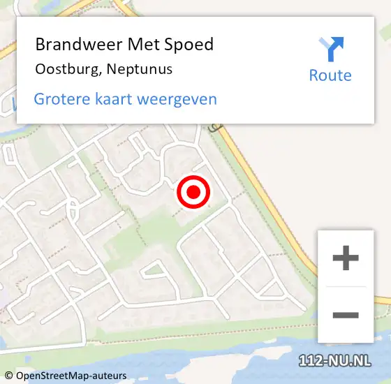 Locatie op kaart van de 112 melding: Brandweer Met Spoed Naar Oostburg, Neptunus op 5 juli 2023 02:40